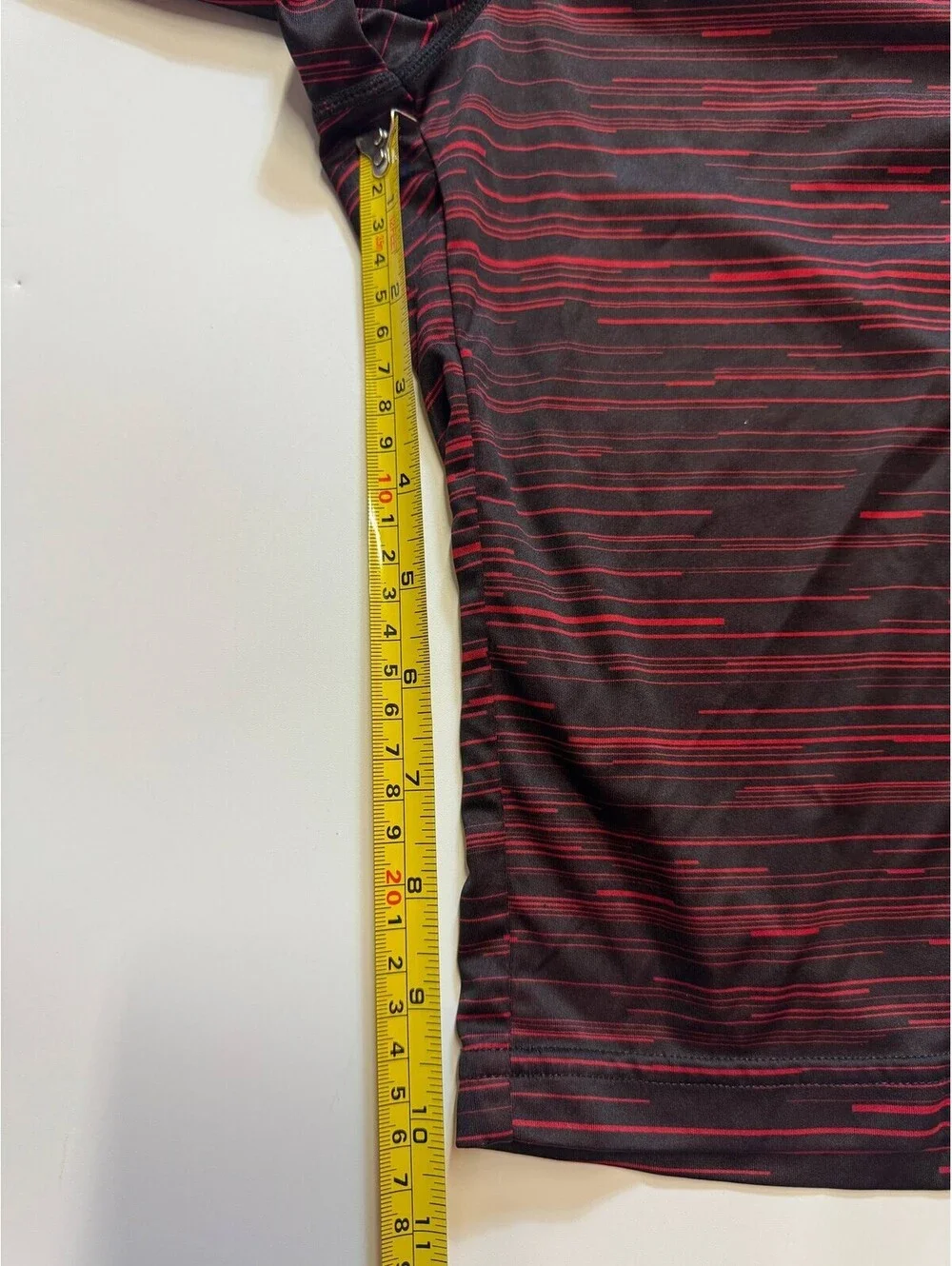 Nike Dri-FIT Athletic Shorts XL Black Red 717181-011 Damaged Front Logo Striped